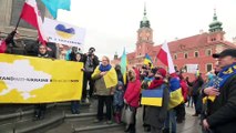 Manifestações em Varsóvia, Madrid e Estocolmo em solidariedade para com a Ucrânia