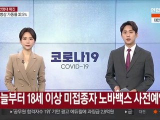 오늘부터 18세 이상 미접종자 노바백스 사전예약