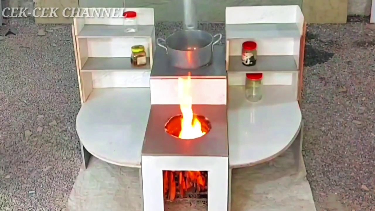 Cara membuat tungku kayu bakar mewah kekinian