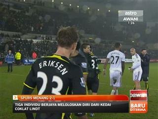 Spurs menang 2-1 lawan Swansea City