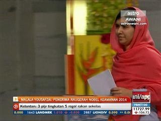 Malala Yousafzai penerima Anugerah Nobel Keamanan 2014
