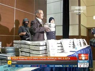 Polis rampas 129.98kg dadah bernilai RM1.5 juta