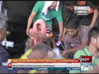 Lima lelaki mengaku tidak bersalah tuduhan rompak