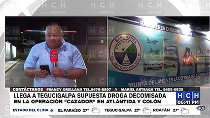 Arriban a la capital, cargamentos de droga decomisada en Atlántida y Colón