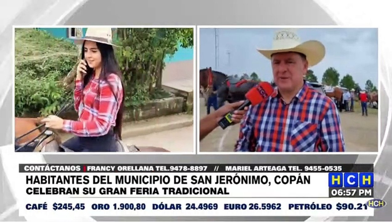 ¡Con un espectacular desfile hípico! pobladores de San Jerónimo, Copán celebran su feria