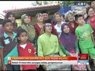 Pasangan Cina kahwin ikut adat resam Melayu