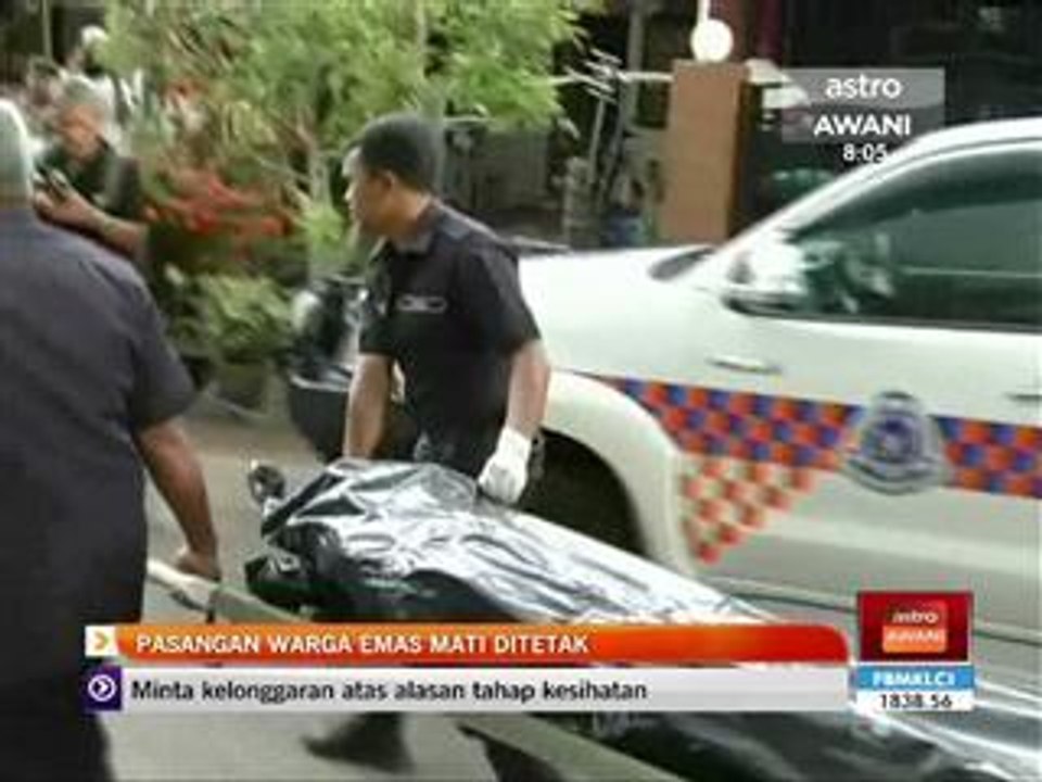 Pasangan warga emas mati ditetak