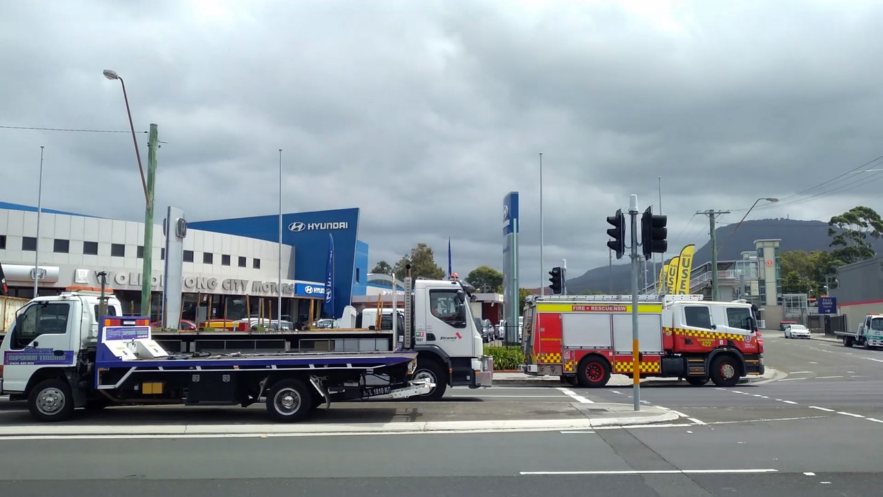 Traffic delays in North Wollongong February 21,...
