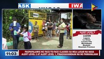 Pagpapalawig ng face-to-face classes sa mga lugar na nasa Alert Level 2 at Alert Level 1, pinaghahandaan na ng pamahalaan