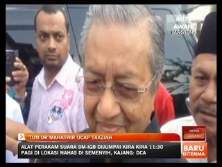 Tun Dr Mahathir ucap takziah