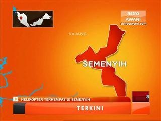 Helikopter terhempas di Semenyih
