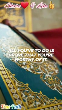 He choose you,just prove it u are worthy of it....Paradise / Jannah❤...i hope to see you there