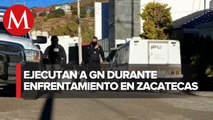 Comandante de la Guardia Nacional lamenta muerte de elemento tras ataque en Zacatecas