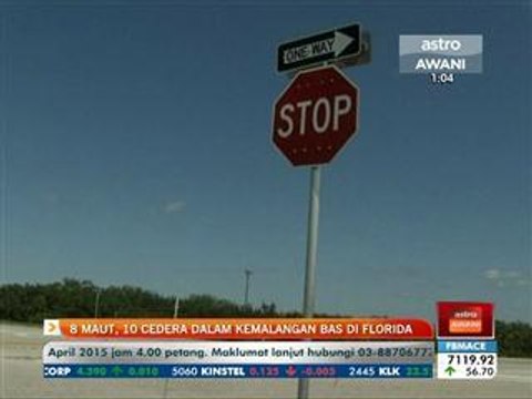 Lapan maut, 10 cedera dalam kemalangan bas di Florida