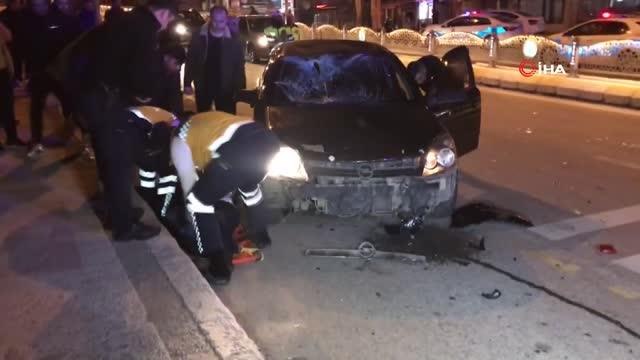 Son dakika: Yaya geçidinde feci kaza: Motosiklet sürücü yaşam savaşı veriyor