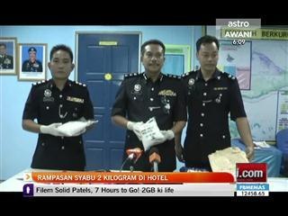 Rampasan syabu 2 kilogram di hotel