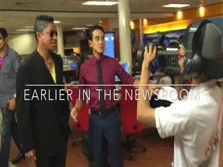Jermaine Jackson visits the newsroom