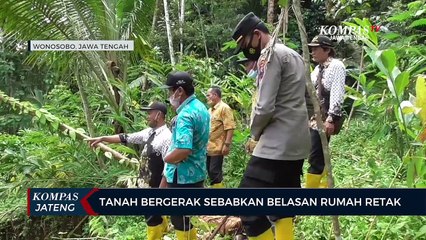 Tanah Bergerak Sebabkan Belasan Rumah Retak
