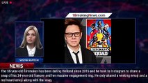 Director James Gunn is engaged to longtime girlfriend and actress Jennifer Holland as he shows - 1br