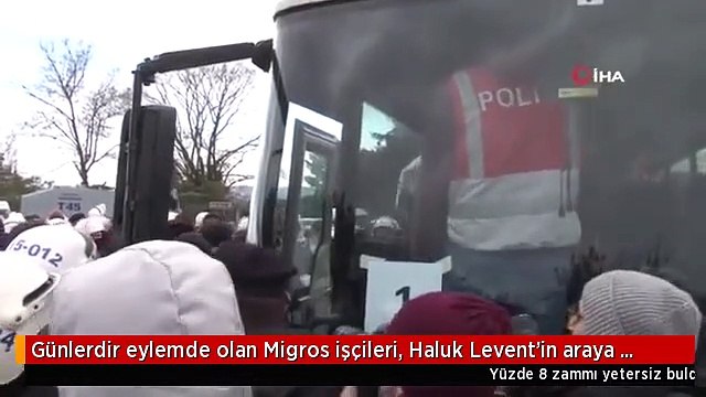 Günlerdir eylemde olan Migros işçileri, Haluk Levent'in araya girmesiyle istediğini aldı