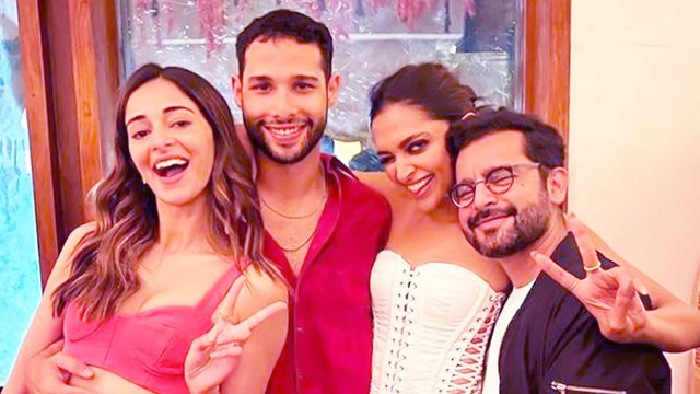 Deepika, Siddhant And Ananya At The Success Party Of Gehraiyaan