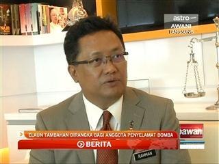 Elaun tambahan dijangka bagi anggota penyelamat bomba