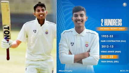 Yash Dhull Scripts History With Consecutive Hundreds Of His Ranji Debut | Oneindia Telugu