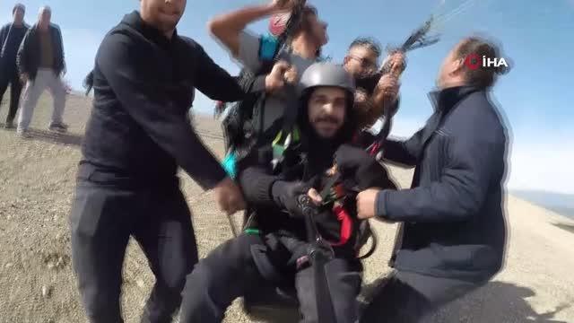 Spor yaparken felç kaldı, sporla hayata tutundu... Tekerlekli sandalyesiyle yamaç paraşütü yaptı