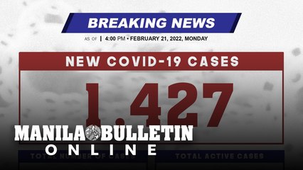 DOH reports 1,427 new cases, bringing the national total to 3,653,526, as of FEBRUARY 21, 2022