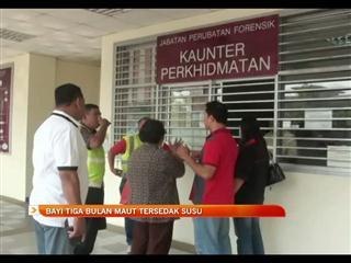 Bayi tiga bulan maut tersedak susu