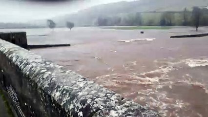 Yorkshire Dales village green underwater