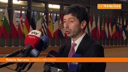 Vaccino, Speranza "Paesi Ue hanno seguito la linea dell'Italia"
