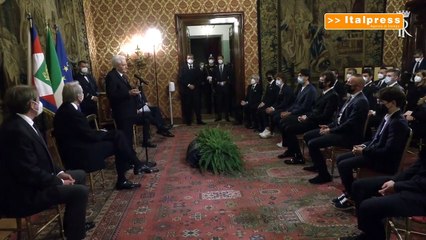Valentino Rossi e Cairoli con i vertici FMI al Quirinale da Mattarella