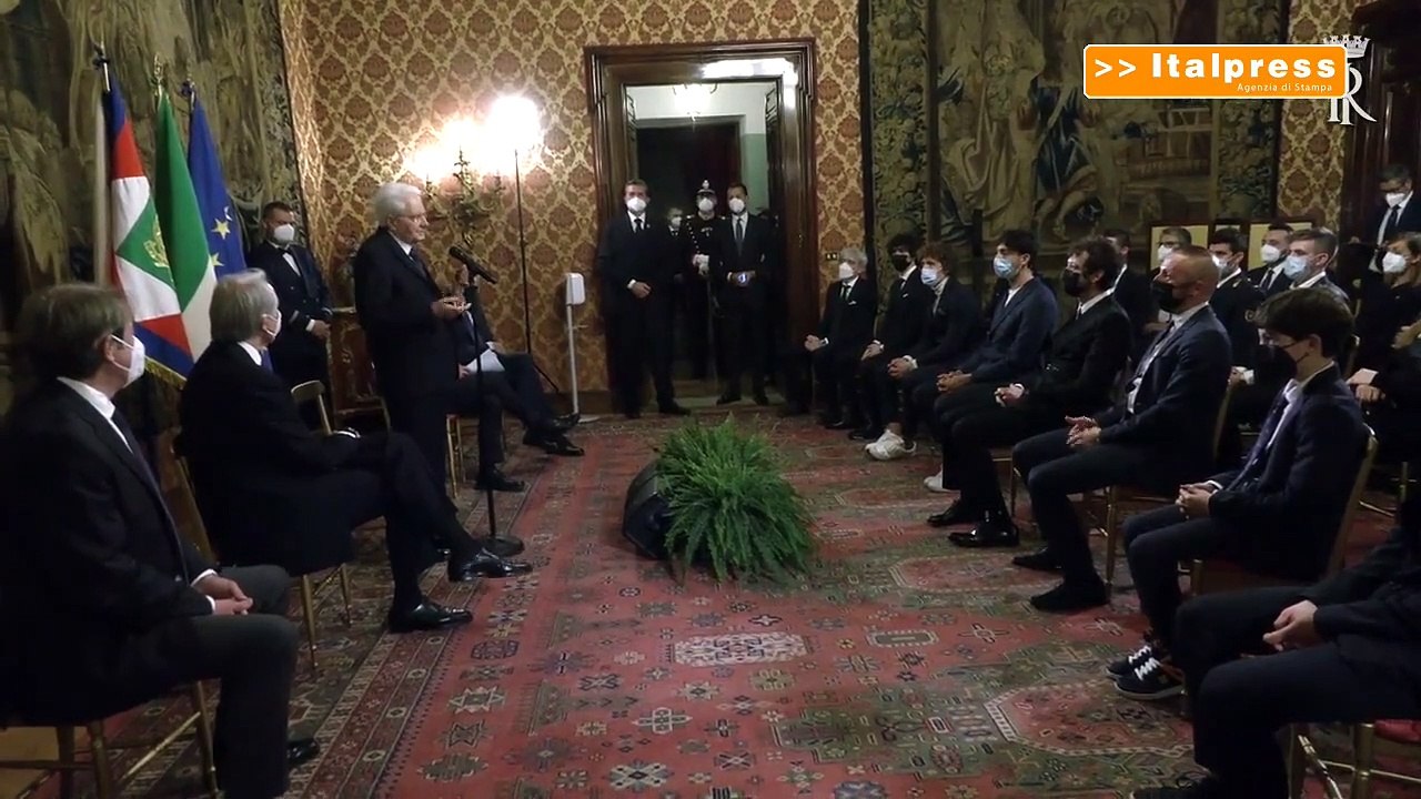 Valentino Rossi e Cairoli con i vertici FMI al Quirinale da Mattarella