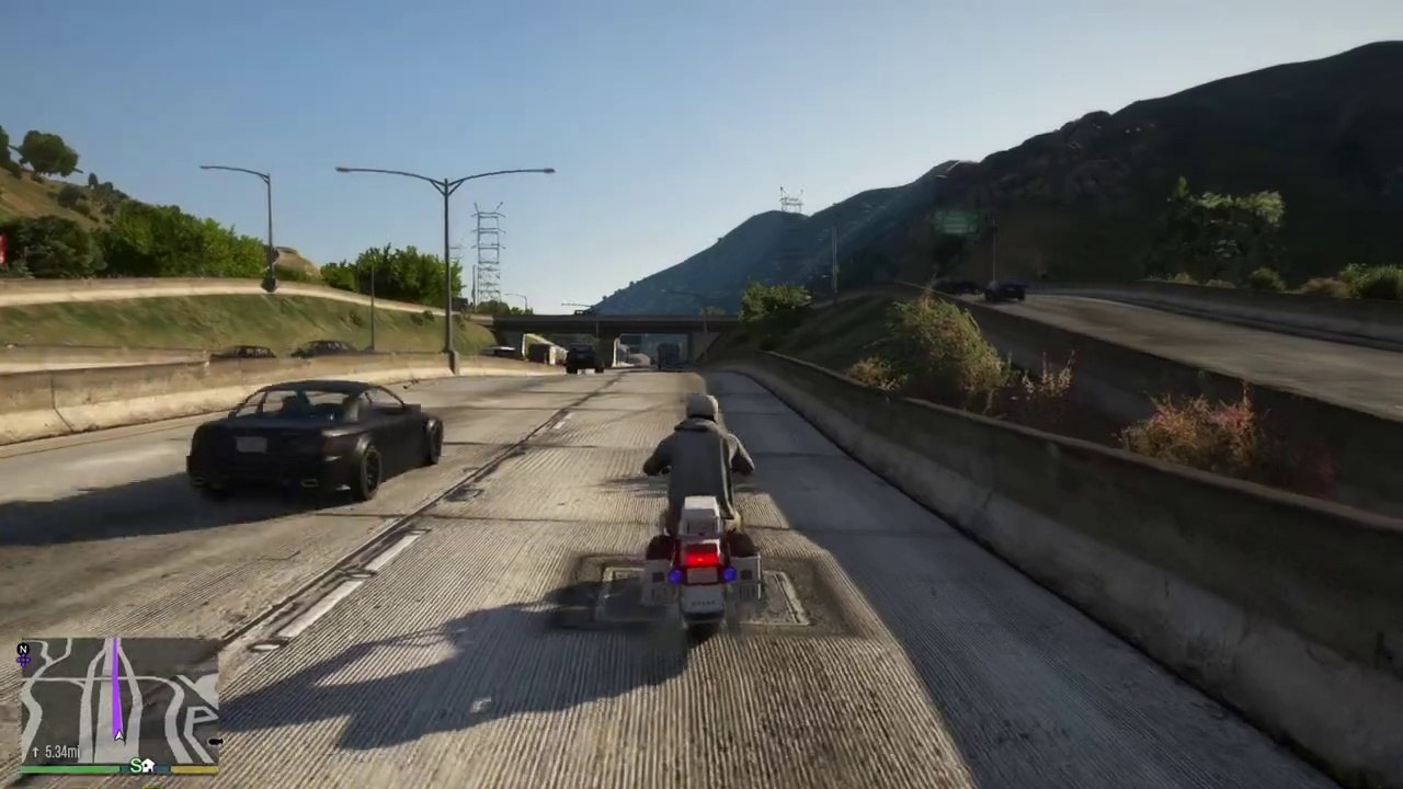 the police bike GTA open world - Open World GTA 5 Online Gameplay