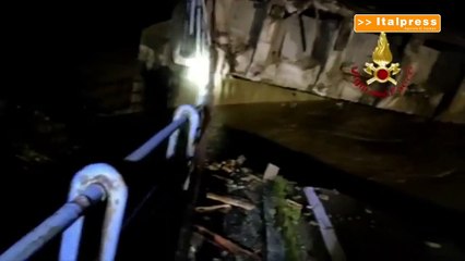 Maltempo, crolla un ponte nel Trapanese
