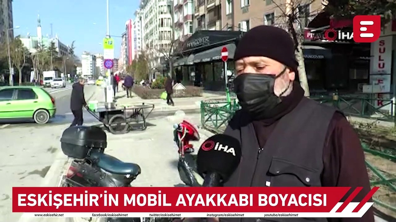 Eskişehir'in mobil ayakkabı boyacısı