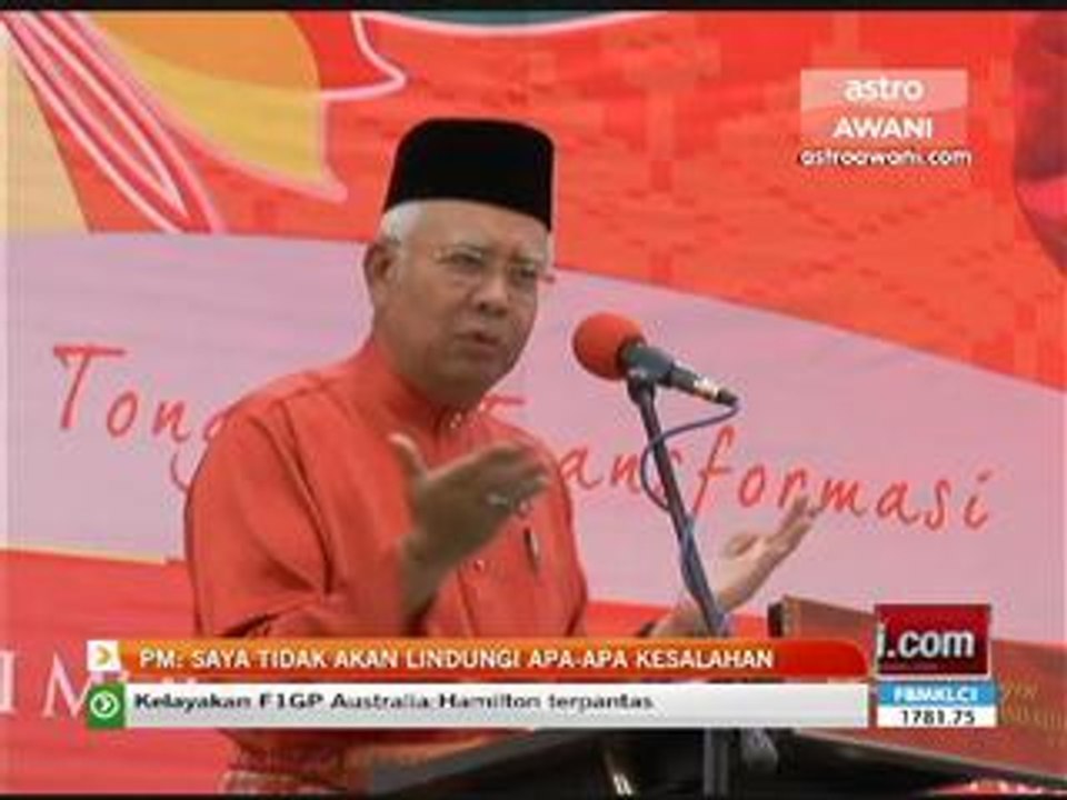 PM: Saya tidak akan lindungi apa-apa kesalahan