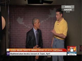 Video 'Mean Tweets' Obama cecah 10 juta tontonan