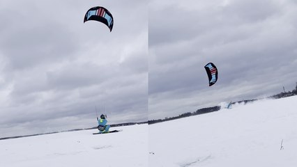 'Go snowkiting on a windy day they said, nothing will go wrong they said *Funny Snow Fail*'