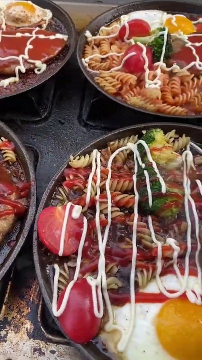 Asian street food 铁板牛排 | People eating food asmr | Amazing street food compilation | Satisfying eating videos | Foodie Martian