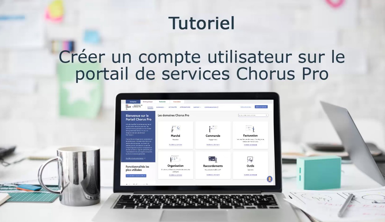 Tutoriel Portail de services Chorus Pro 2022 Créer mon compte