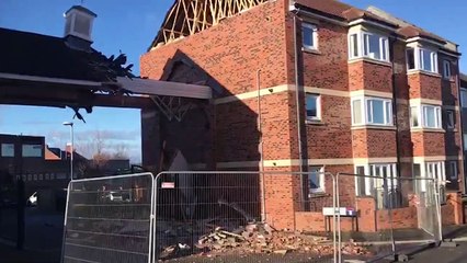 Storm damage at Vicarage Lane, South Hylton