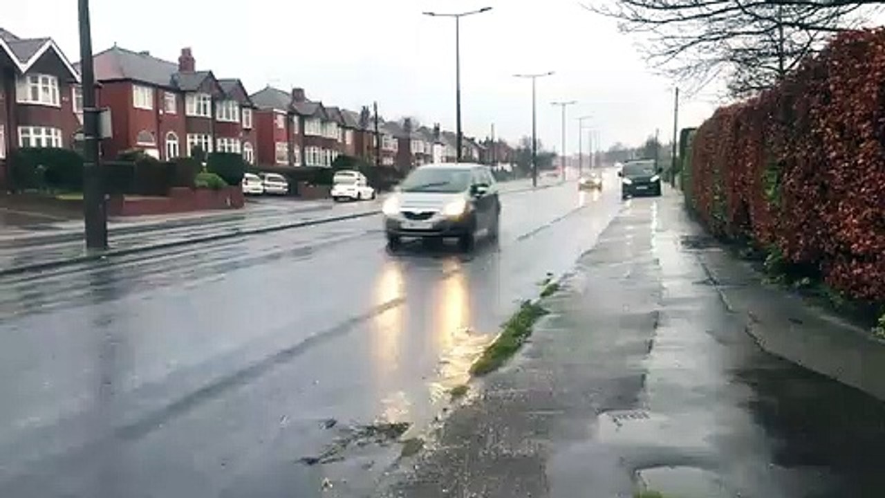 Heavy rain in Rotherham