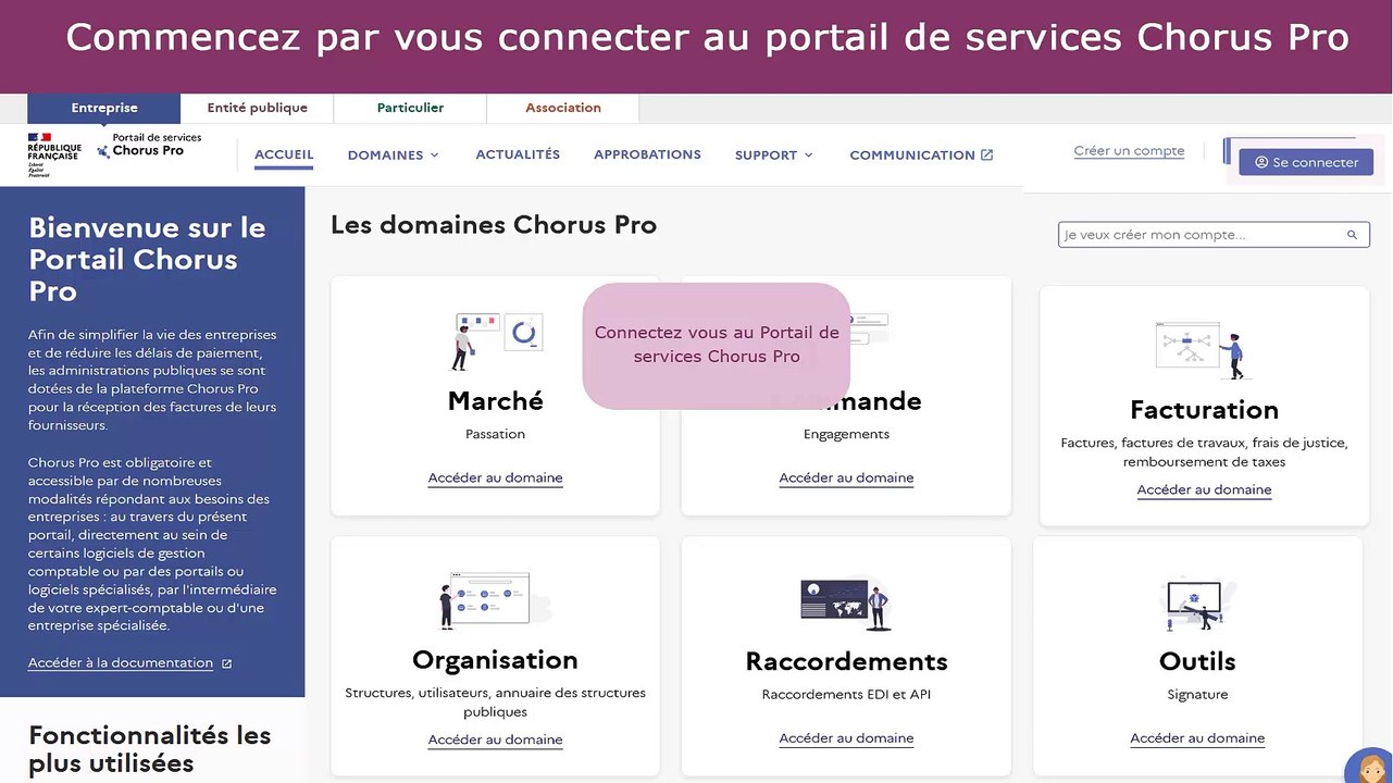 Tutoriel Portail de services Chorus Pro 2022 - Saisir une facture simple