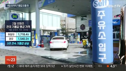 휘발윳값 3개월 만에 1,700원 돌파…상승세 가팔라져