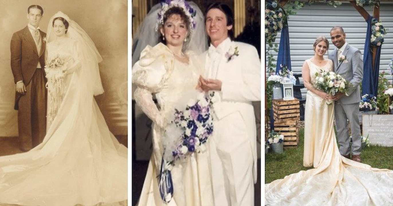 Cette robe de mariée datant de 1939 a été portée par trois générations de femmes issues de la même famille