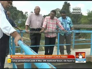 Masalah tekanan air rendah akibat cuaca panas