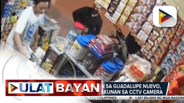 Panloloob sa tindahan sa Guadalupe Nuevo, Makati noong Feb. 13, nakunan ng CCTV camera; Holdaper, bigong makuha ang pera nang pumalag ang bantay ng tindahan