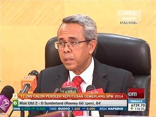 11,289 calon peroleh keputusan cemerlang SPM 2014